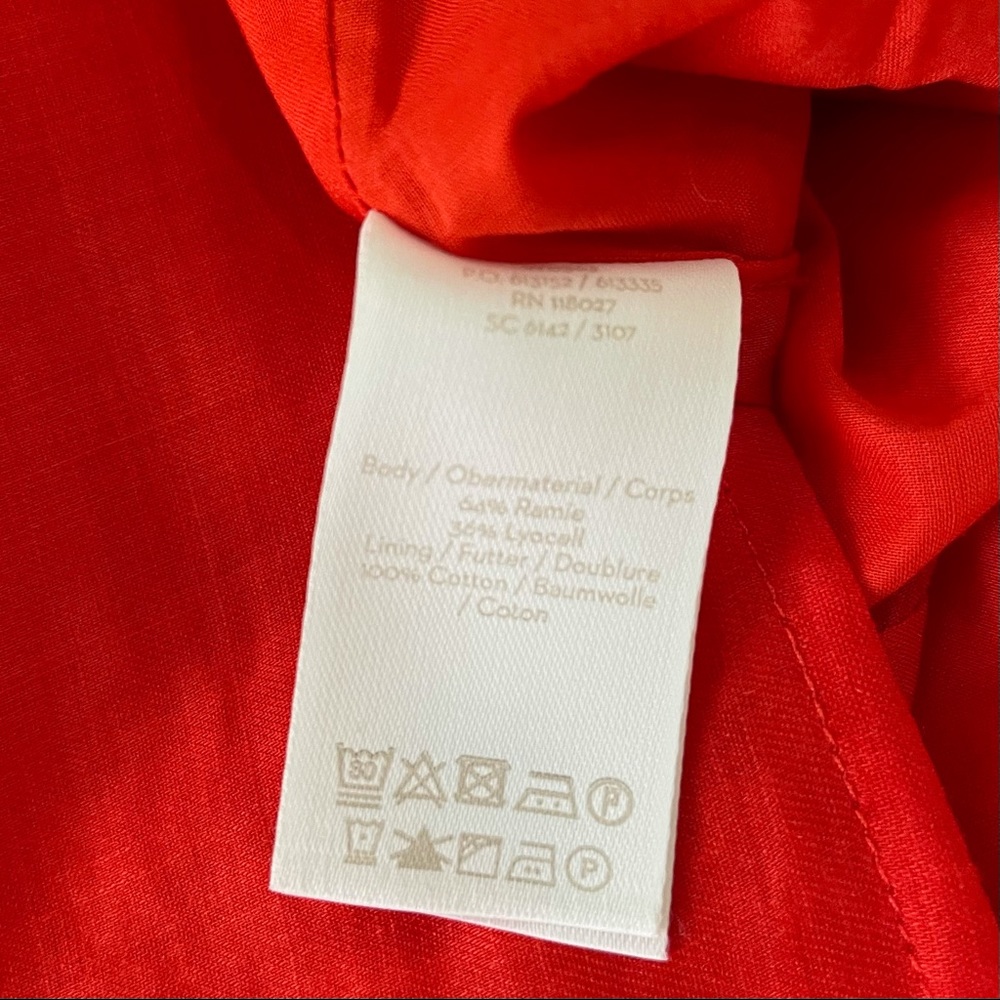BODEN ALICIA RED RUFFLE RUFFLE SLEEVELESS TOP SIZE 8 - Picture 6 of 7
